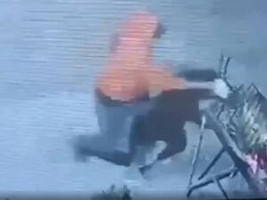 شاب عراقي يسرق سمكة مسكوف من مطعم في الشارع العام بالعراق