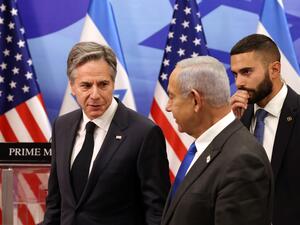 Blinken (L) Netanyahu (R)