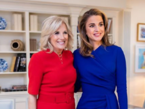 Queen Rania meets with First Lady of US