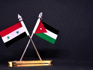 Jordan and Syria flags