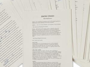 المخطوطة الأصلية لرواية Snow Crash في المزاد