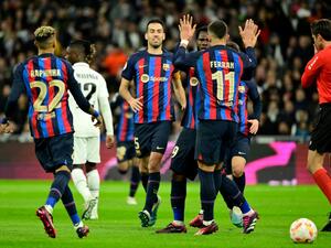 برشلونة يتفوق على ريال مدريد (المصدر: أ ف ب)