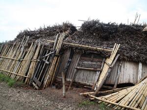 Madagascar destroyed in the aftermath of cyclone Freddy in Mananjary on February 23, 2023