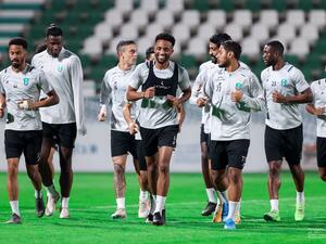 جانب من تدريبات الأهلي الاستعدادية (المصدر: ALAHLI_FC@)