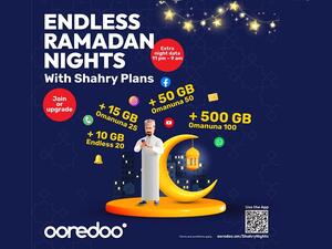 Enjoy Up To 500GB Bonus Data During Ramadan with Shahry Offers from Ooredoo