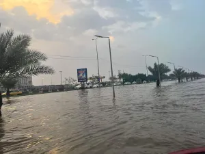 فيضانات في النجف- الصورة عن مواقع التواصل الاجتماعي