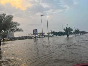 فيضانات في النجف- الصورة عن مواقع التواصل الاجتماعي