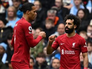 صلاح وفان دايك (المصدر: أ ف ب)