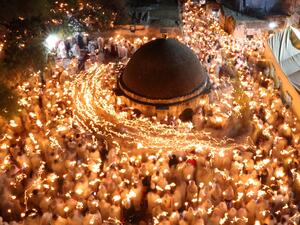 Holy Fire from Jesus's tomb traverses globe