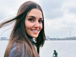 Hande Erçel attends Nishane dinner in Milan