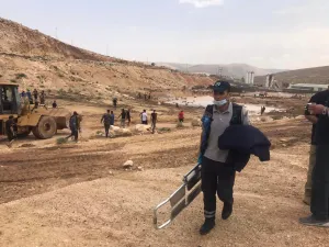 جانب من عمليات البحث والتمشيط عن الفتى البلوي 