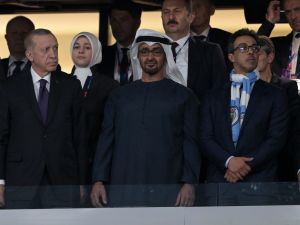Recep Tayyip Erdogan and Mohamed bin Zayed al-Nahyan 