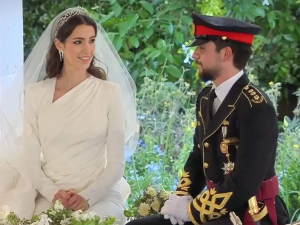 Was Princess Rajwa wedding makeup similar to Princess Kate?