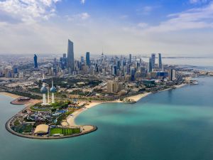 منظر بانورامي جوي لمدينة الكويت