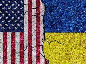US and Ukraine flag