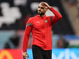 Sofyan Amrabat (Photo by KARIM JAAFAR / AFP)