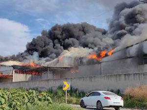 عددًا كبيرًا من فرق الاطفاء والانقاذ توجهت إلى بورصة