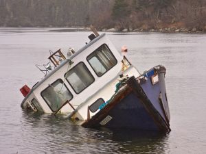 sinking boat