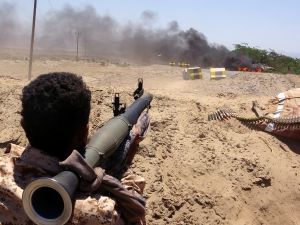 مقاتل من قوات المجلس الانتقالي الجنوبي (أ ف ب)