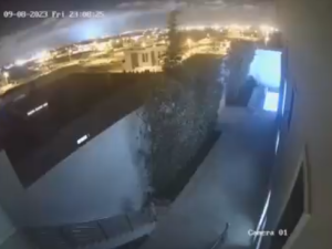 Photo shows blue light flash moments before Morocco earthquake. (X.com) Morocco earthquake