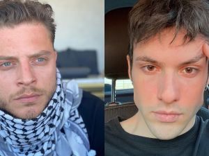 Ali Burak Ceylan ve Ahmet Haktan Zavlak Filistin'e destek veren ilk Türk oyuncular oldu Ali Burak Ceylan and Ahmet Haktan Zavlak are the first Turkish actors to support Palestine