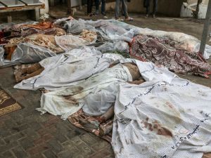 حفر مقبرة جماعية في مشفى الشفاء 
