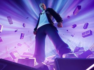 Eminem Fortnite live event and skin leaked for Chapter 4 finale. (Epic Games)