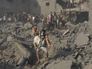 قصف حي سكني في جباليا