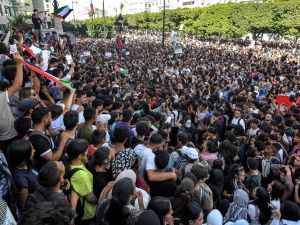 Protesters in Tunisia 