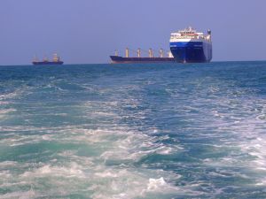 Cargo Ships in the red sea