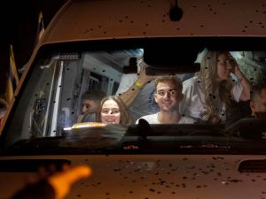 Israel claims Hamas drugged released hostages, pictured are siblings Maya and Itay Regev, December 4, 2023. (Oren Ziv/ AFP)