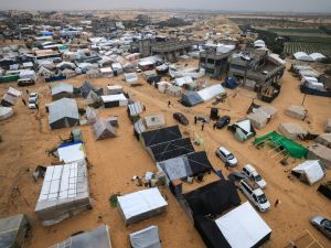 (Photo by Mahmud HAMS / AFP) Gaza Strip