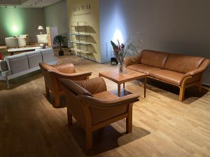 Vintage IKEA furnitures are on display in the showroom of Swedish auction house "Stockholms Auktionsverk" (Photo by Viken KANTARCI / AFP) Vintage Ikea furnishings