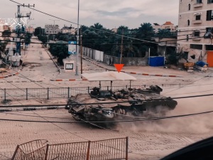 Israeli Tank before being exploded be hamas