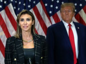Donald Trump lawyer Alina Habba is being accused of fabricating a witness against Judge Kaplan in Carroll case. (Spencer Platt/ AFP)