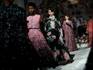 (Photo by HENRY NICHOLLS / AFP) fashion week