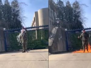'RIP Aaron Bushnell'! Airman sets himself on fire outside Israeli Embassy in US