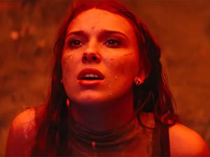Millie Bobby Brown takes on a dragon in Damsel. (Netflix)