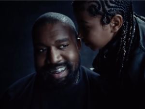 Kanye West X North West: North West, 10, raps in dad Kanye West’s new music video Talking/Once Again. (X)