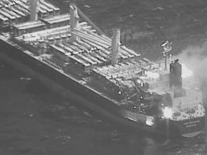 Explosion reported on ship near Aden, Yemen