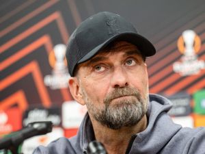 Liverpool's German manager Jurgen Klopp addresses a press conference on March 6, 2024 in Prague on the eve of the UEFA Europa League football match between Liverpool and AC Sparta Prague. (Photo by Michal Cizek / AFP)