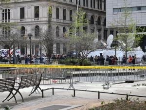 Video: Man sets himself on fire outside Trump trial in New York
