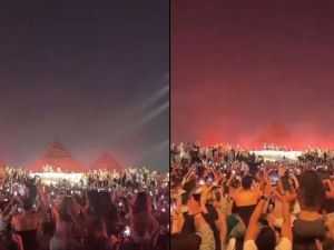 Naked women attend concert near Egyptian pyramids sparks anger