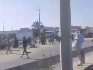 الشاحنة دهست مجموعة من الطلاب قرب إحدى المدارس في منطقة الهارثة