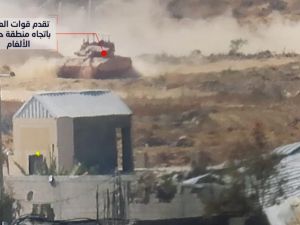 جانب من تفجير سرايا القدس حقل ألغام بآليات الاحتلال الإسرائيلي وجنوده