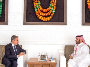 ولي العهد السعودي محمد بن سلمان ووزير الخارجية الأمريكي بلينكن