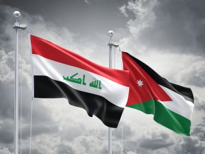Jordan and Iraq flags