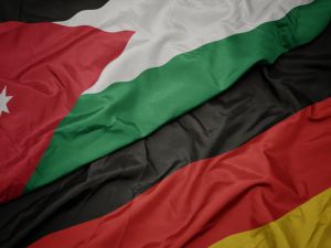 German and Jordanian flags