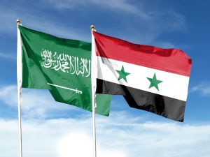 Saudi and Syrian flags