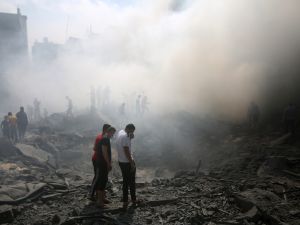 جانب من الدمار الذي حل بقطاع غزة جراء العدوان الإسرائيلي